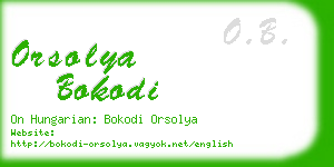 orsolya bokodi business card